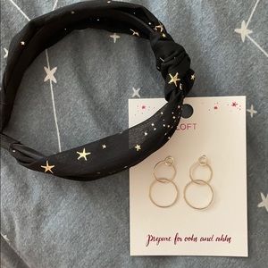 Loft Earrings and Nordstrom rack star headband